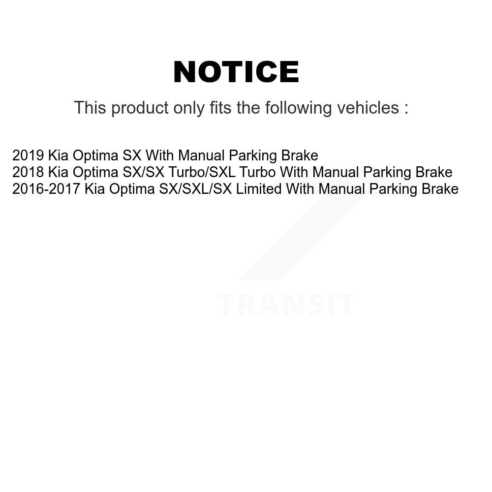 Kit de plaquettes en céramique avant et arrière et de rotors de frein à disque revêtus pour Kia Optima