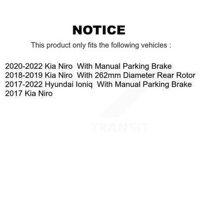 Kit de plaquettes de frein en céramique avant et arrière et disques de frein enduits, pour Hyundai Ioniq Kia Nir