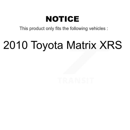 Kit de rotors de frein à disque avant et arrière en céramique, pour Toyota Matrix XR 2010