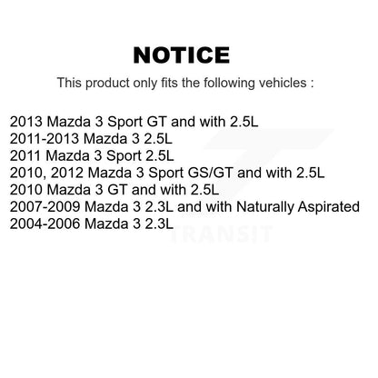 Kit de plaquettes en céramique avant et arrière et disques de frein enduits pour Mazda 3 Sport