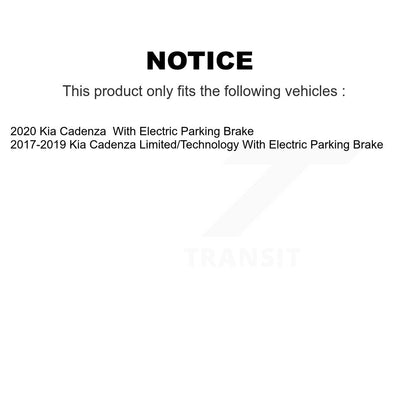 Kit de rotors de frein à disque à revêtement arrière et de plaquettes en céramique pour Kia Cadenza KGA-105395