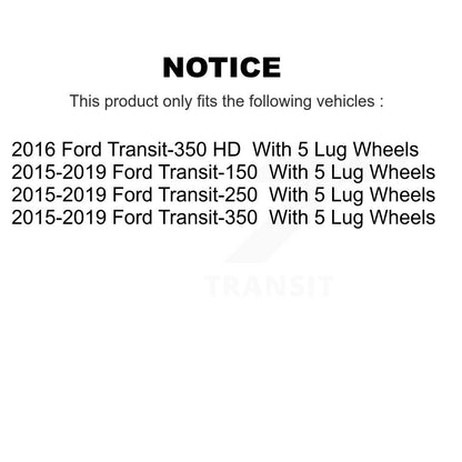 Kit de plaquettes de frein semi-métalliques pour rotors de frein arrière, pour Ford Transit-250 Transit-150 H