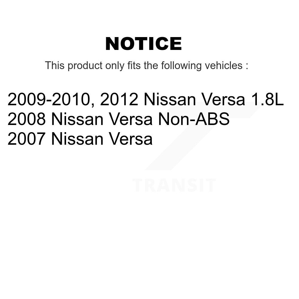 Rotor de frein à disque avant et arrière, tampons en céramique et Kit de tambour revêtu (7 pièces) pour Nissan Vers