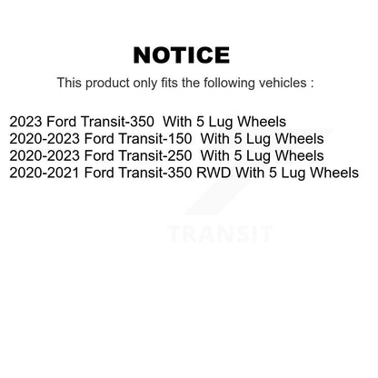 Kit de rotor de frein arrière et de plaquettes semi-métalliques pour Ford Transit-250 Transit-15