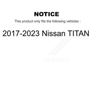 Kit de rotors de frein à disque à revêtement arrière et de plaquettes en céramique pour Nissan TITAN 2017 – 2023