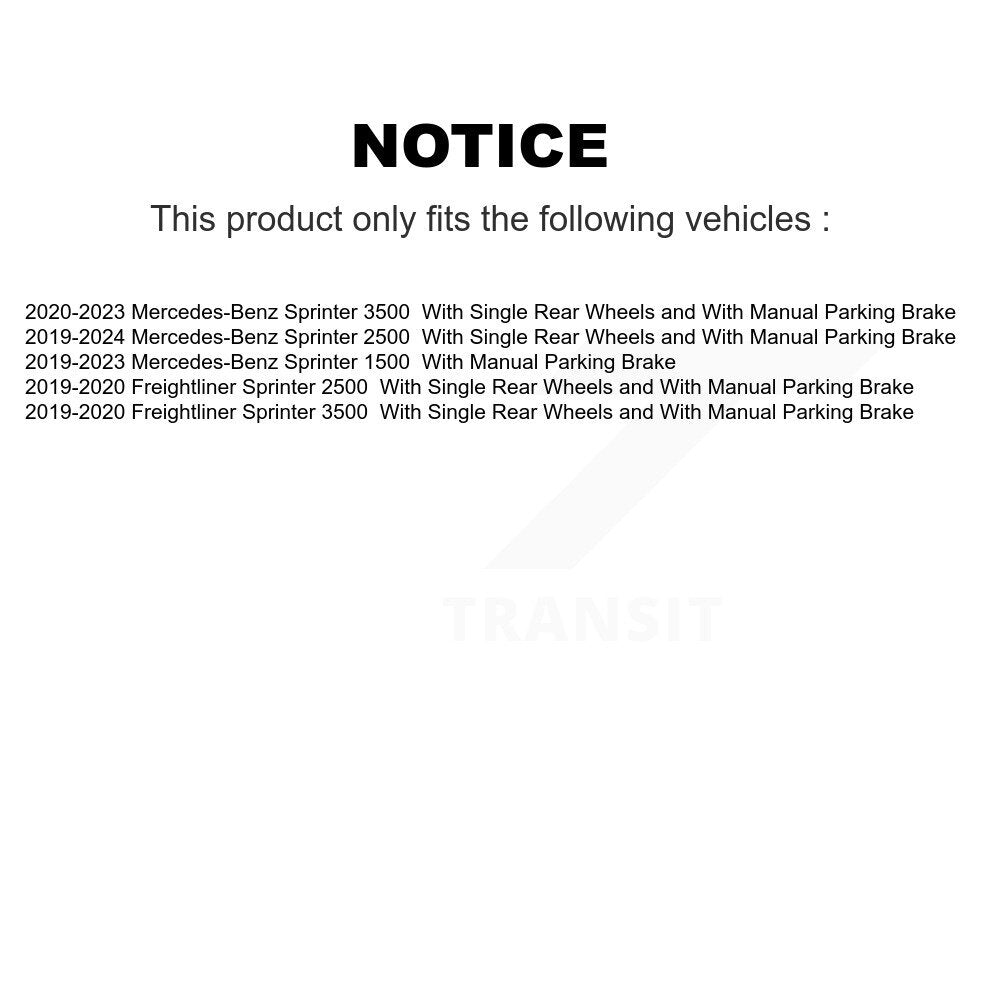 Kit de plaquettes semi-métalliques de Rotor de frein de manteau arrière pour Mercedes-Benz Sprinter 2500 350