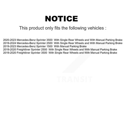 Kit de plaquettes semi-métalliques de Rotor de frein de manteau arrière pour Mercedes-Benz Sprinter 2500 350