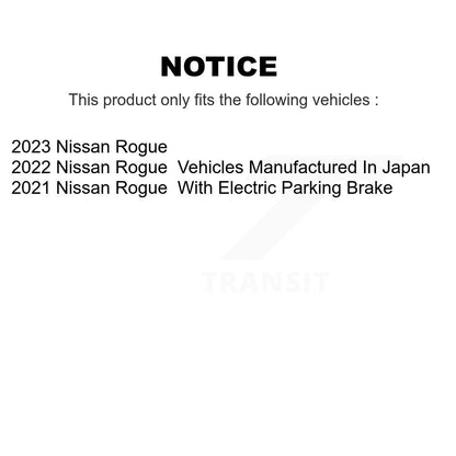 Kit de rotors de frein à disque à revêtement arrière et de plaquettes en céramique pour Nissan Rogue KGA-105899