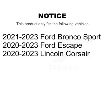Kit de plaquettes en céramique pour rotors de frein à disque arrière, pour Ford Escape Bronco Sport Lincol