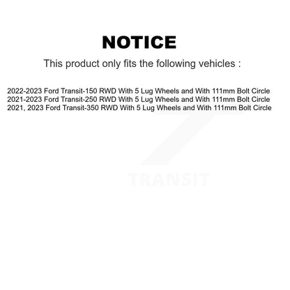 Kit de rotors de frein à disque à revêtement semi-métallique avant et arrière pour Ford Transit-250 RW