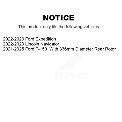Kit de rotors de frein à revêtement semi-métallique avant et arrière, pour Ford Expedition Lincol
