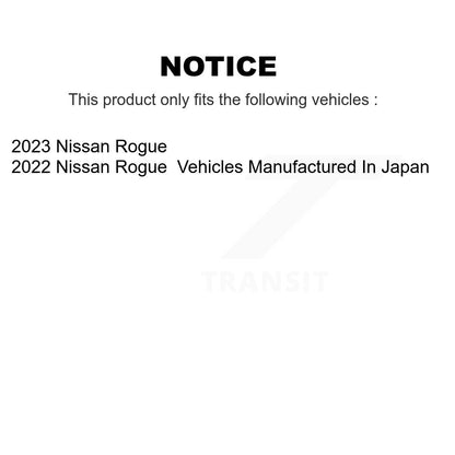 Kit de plaquettes en céramique avant et arrière et disques de frein enduits pour Nissan Rogue
