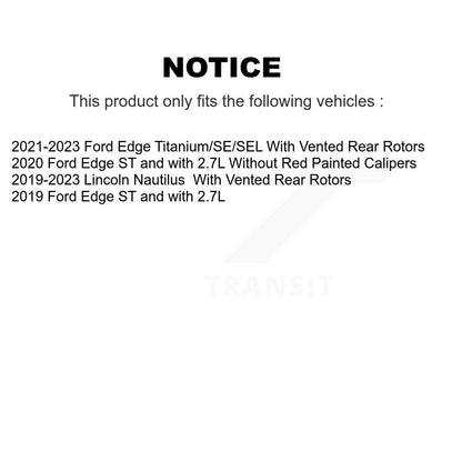 Kit de plaquettes de frein à disque semi-métalliques pour rotors de frein arrière, pour Ford Edge Lincoln Nautilu