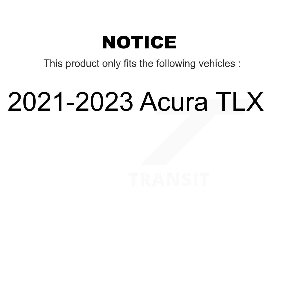 Kit de disques de frein à disque à revêtement arrière et de plaquettes en céramique pour Acura TLX 2021 – 2023