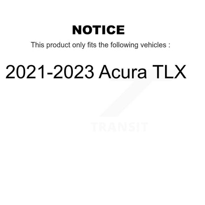Kit de disques de frein à disque à revêtement arrière et de plaquettes en céramique pour Acura TLX 2021 – 2023