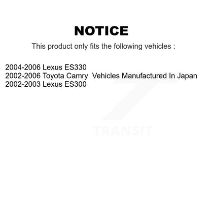 Kit de plaquettes en céramique et de chaussures de stationnement, Rotors recouverts de disques arrière, pour Toyota Camry Lexus