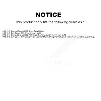 Kit de chaussures de stationnement avec Rotors recouverts de disque arrière, tampons en céramique, pour Chevrolet GMC Savana