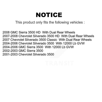 Kit de chaussures de stationnement avec Rotors recouverts de disque arrière, tampons en céramique, pour Chevrolet GMC 3500 H