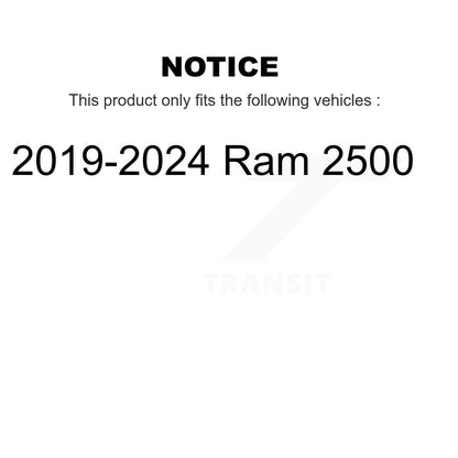 Kit de plaquettes semi-métalliques et de chaussures de stationnement pour Rotors à revêtement de disque arrière pour Ram 2500 350