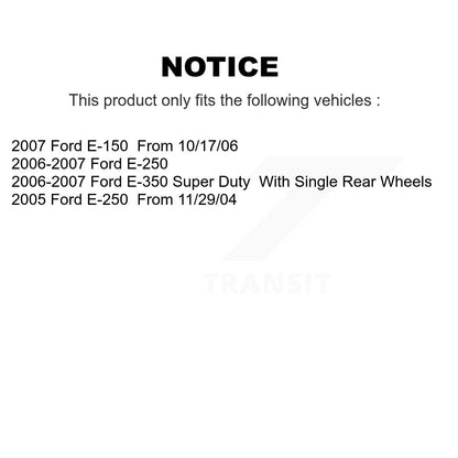 Kit de chaussures de stationnement avec disques semi-métalliques, Rotors recouverts de disques arrière, pour Ford E-350 Dut