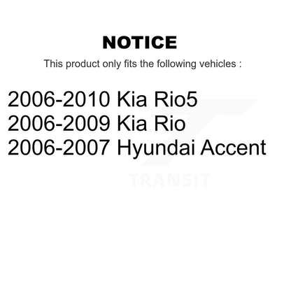 Kit de plaquettes en céramique et de chaussures de stationnement, Rotors recouverts de disques arrière, pour Hyundai Accent Kia