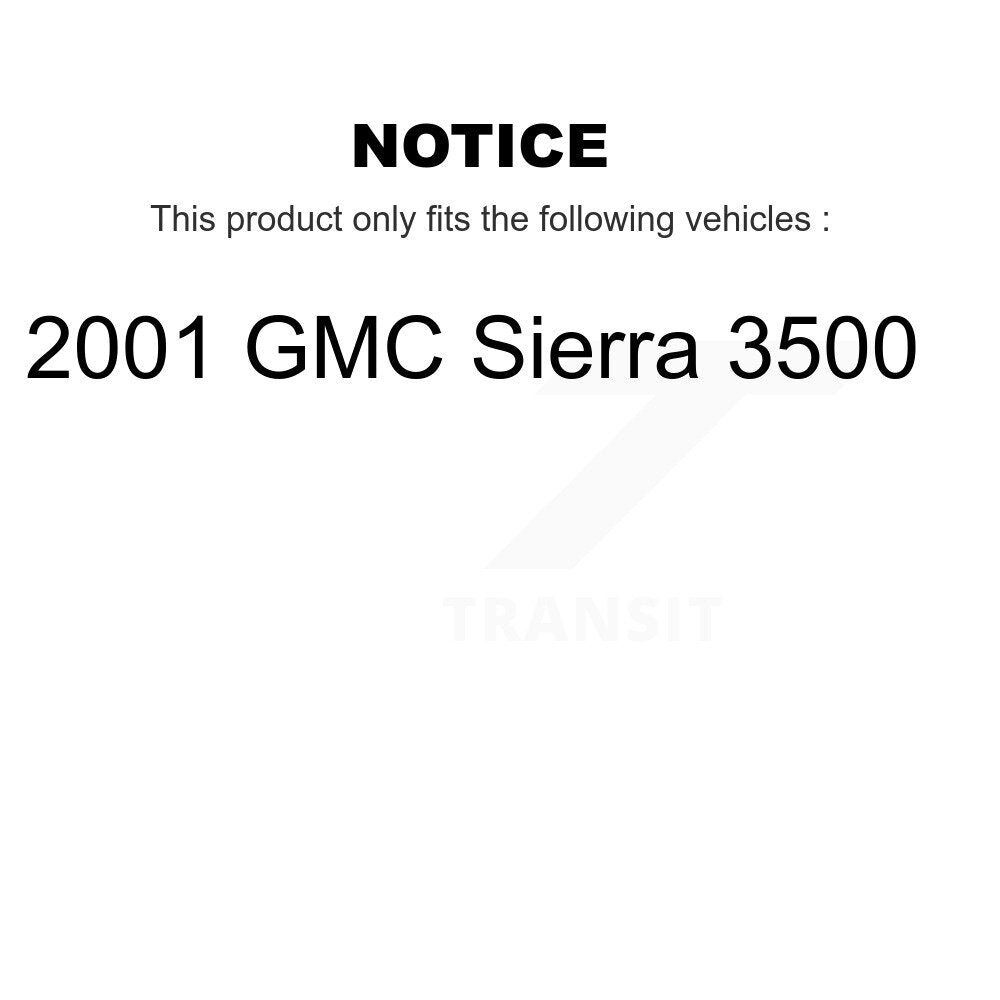 Kit de chaussures de stationnement avec Rotors semi-métalliques avec revêtement de disque arrière, pour GMC Sierra 350