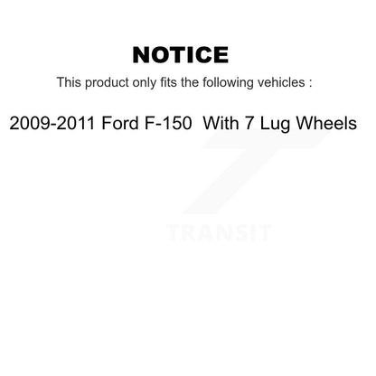 Kit de plaquettes semi-métalliques et de patins de stationnement pour rotors arrière à revêtement de disque, pour Ford F-150