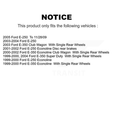 Rotors à revêtement de disque arrière, patins semi-métalliques, chaussures de stationnement et Kit de matériel pour