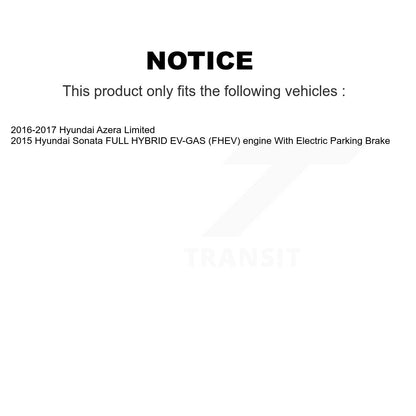 Kit de chaussures de stationnement et de matériel de stationnement de plaquettes en céramique de rotors enduits de disque arrière pour Hyundai