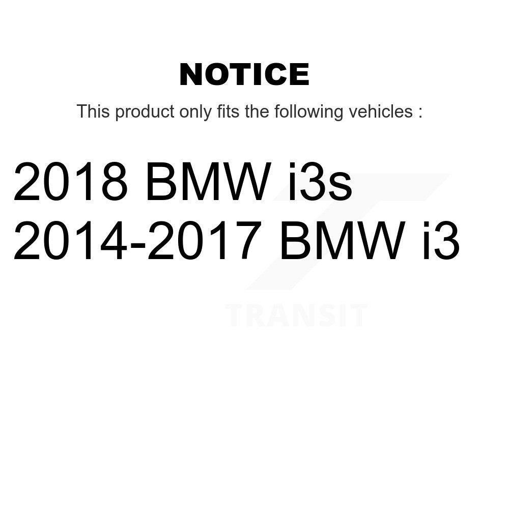 Kit de rotors de frein à disque à revêtement avant et de plaquettes semi-métalliques pour BMW i3 i3s