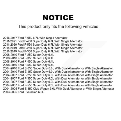 Ceinture d'entraînement d'accessoire poulie Idler pour Ford F-350 Super Duty F-250 E-350 F-450
