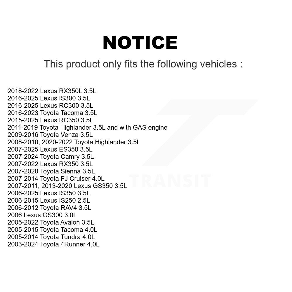 Ceinture d'entraînement Accessory pour Toyota Camry Tacoma Lexus Highlander RAV4