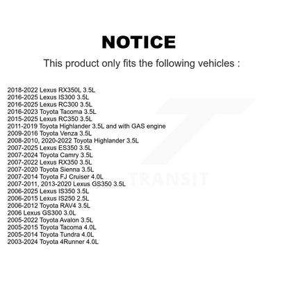 Ceinture d'entraînement Accessory pour Toyota Camry Tacoma Lexus Highlander RAV4