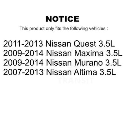 Ceinture d'entraînement d'accessoire inférieur pour Nissan Altima Murano Maxima Quest