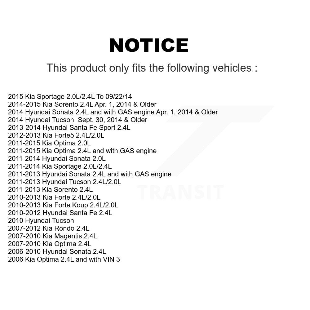 Accessory Drive Ceinture Tensioner Assemblage pour Hyundai Kia Sonata Tucson Sorento Fe