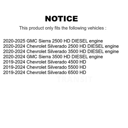 Filtre à huile moteur pour GMC Chevrolet Sierra 2500 HD Silverado 3500 4500 5500 650