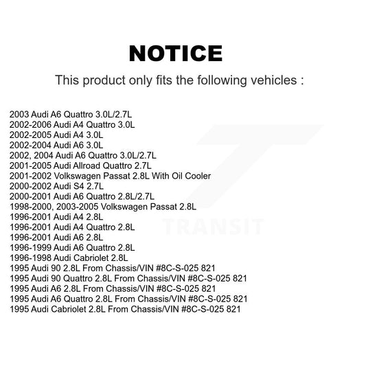 Filtre à huile moteur pour Audi A4 Quattro Volkswagen Passat A6 Allroad S4 Cabriolet