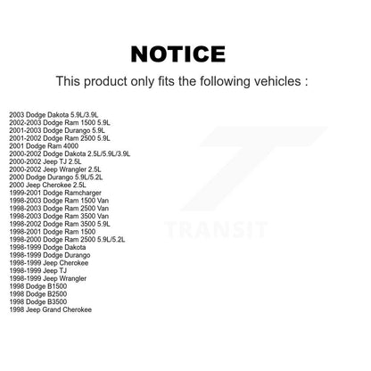 Bobine d'allumage pour Dodge Ram 1500 2500 Dakota Jeep Wrangler 3500 Cherokee Durang