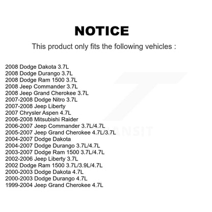 Bobine d'allumage pour Dodge Ram 1500 Jeep Dakota Liberty Grand Cherokee Nitro Aspen