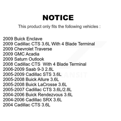 Bobine d'allumage pour Buick LaCrosse Cadillac CTS Allure rendez-vous Saab 9-3 enclave