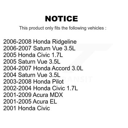 Bobine d'allumage pour Honda Civic Accord Acura MDX Pilot Ridgeline EL Saturn Vue