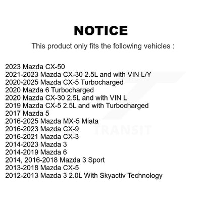 Bobine d'allumage pour Mazda 3 CX-5 CX-3 CX-9 6 Sport 5 MX-5 Miata MPS-MF656