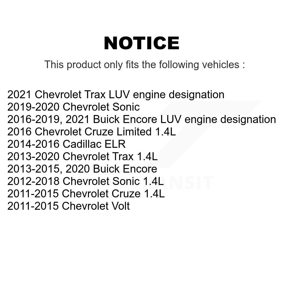 Bobine d'allumage pour Chevrolet Cruze Buick Encore Trax Sonic Limited Volt Cadillac