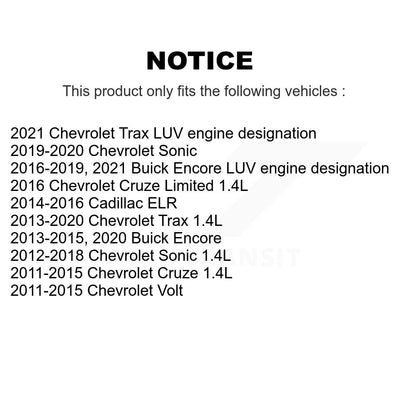 Bobine d'allumage pour Chevrolet Cruze Buick Encore Trax Sonic Limited Volt Cadillac