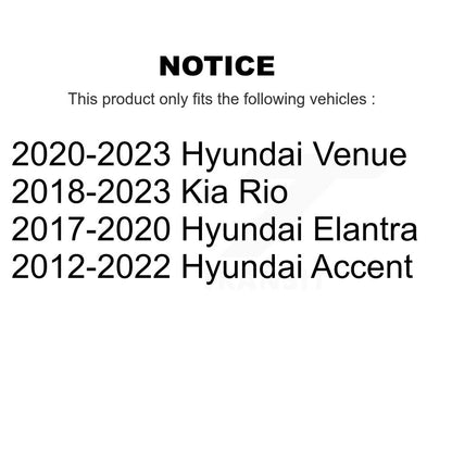 Sabot de frein à tambour arrière pour Hyundai Elantra Accent Venue Kia Rio NB-1021B