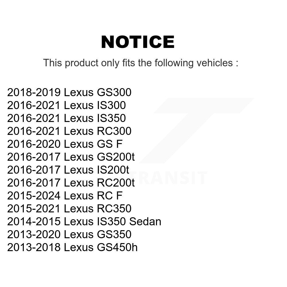Chaussures de frein de stationnement arrière pour Lexus IS300 IS350 GS350 RC350 RC300 RC F IS200t GS