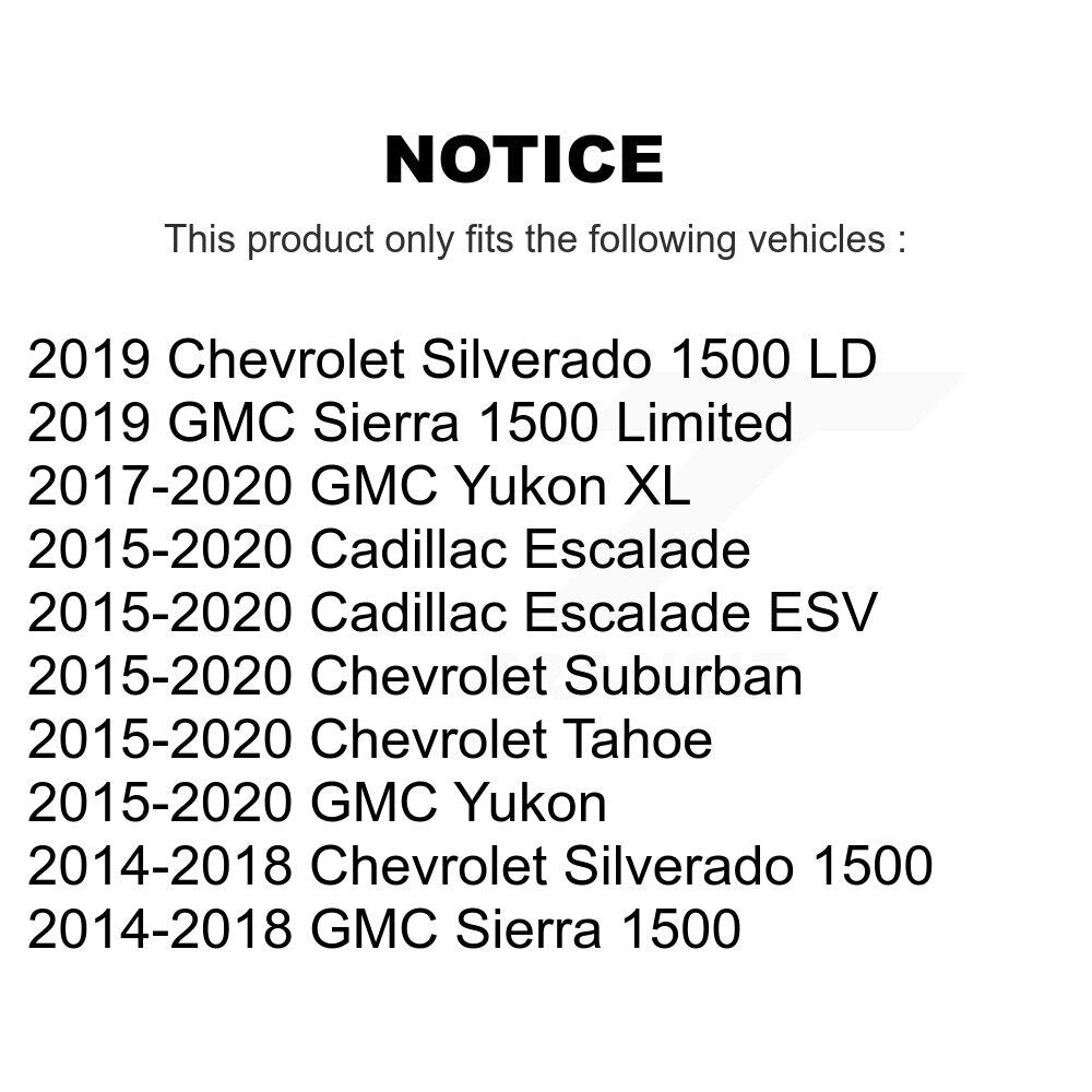 Sabot de frein de stationnement arrière, pour GMC Chevrolet Sierra 1500 Silverado Tahoe Yukon LD