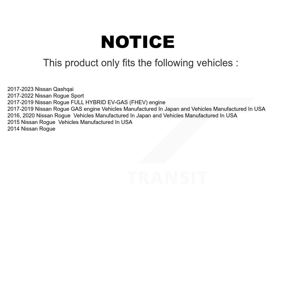 Sabot de frein de stationnement arrière pour Nissan Rogue Sport Qashqai NB-1066B