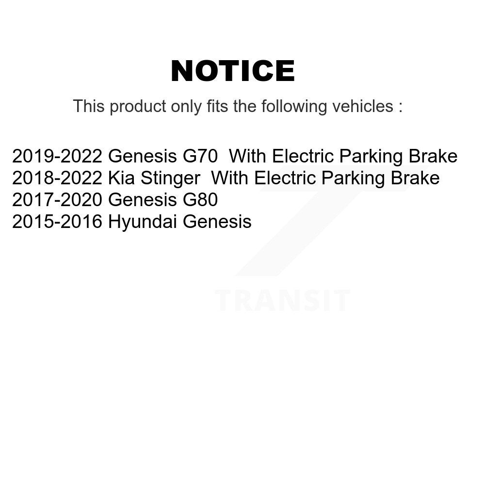 Sabot de frein de stationnement arrière, pour Genesis Kia Stinger G70 Hyundai G80 NB-1071B