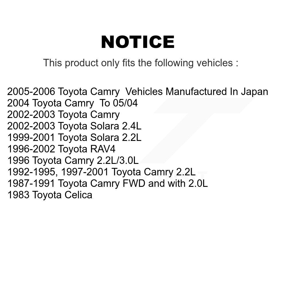 Sabot de frein à tambour arrière pour Toyota Camry RAV4 Solara Celica NB-528B